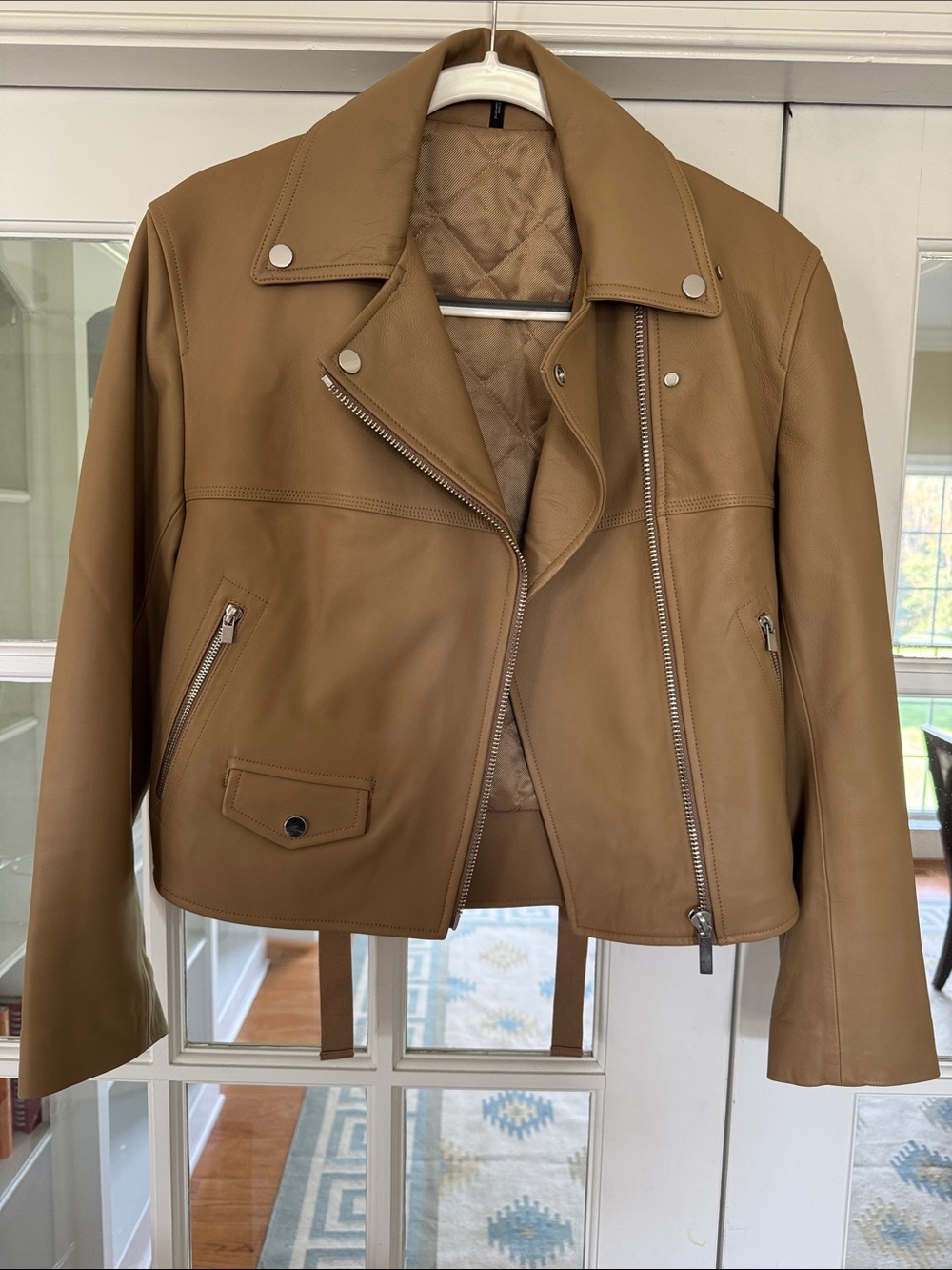 Helmut Lang - Women's Tan Leather Lamb Skin with Quilted Lining